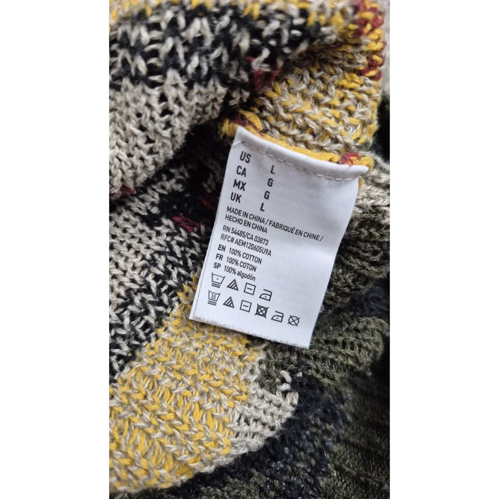 American Eagle Outfitters 100% COTTON Aztec Pullover Hoodie‎ Sweater Mens Large
